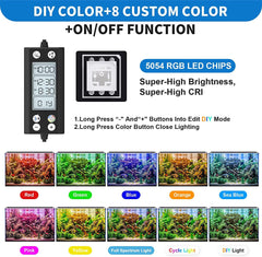 FULLGAIN FG-178 Programmable LED Aquarium Light with LCD Monitor